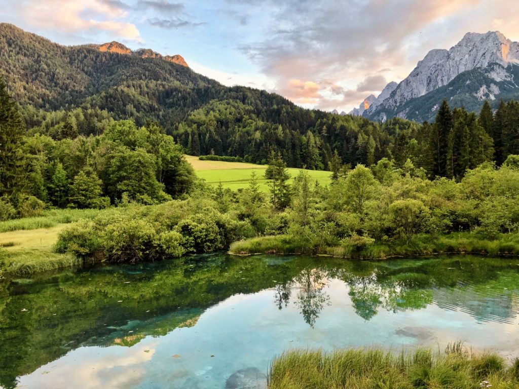 Coucher de soleil sur les Alpes Juliennes